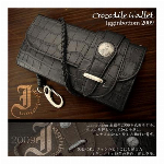 ボンデッドレザー ベラ付き縦型二つ折り財布 サラマンダー社コラボ限定品 IG-7..