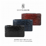 イタリア製カーボンレザー ラウンドファスナー 多収納長財布 CI-I-01 メン..