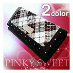 10枚カード収納 アコーディオン財布 タータンチェック PS-101 レディース財布