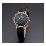 正規品AMORE DOLCE腕時計アモーレドルチェ AD18301-PGBK/BK ラウンド 革バンド レディース腕時計
