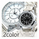 アクセントカラーが目を引く ラバーベルトミリタリーメンズウォッチ フェイクダイア..