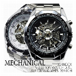 自動巻き腕時計 ATW024 回転ベゼル ブラック文字盤 ミリタリー スケルトン..