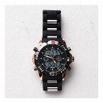 アナデジ HPFS1510-BKRD アナログ&デジタル クロノグラフ 防水 ダ..