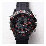 アナデジ HPFS1702-BKRD1 アナログ&デジタル クロノグラフ 防水 ..