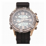 アナデジ HPFS1702-PGBK1 アナログ&デジタル クロノグラフ 防水 ..