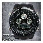 アナデジ HPFS1702-YGBK2 アナログ&デジタル クロノグラフ 防水 ..