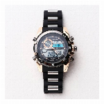 アナデジ HPFS615-BKBK アナログ&デジタル クロノグラフ 防水 ダイ..