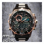 アナデジ デジアナ HPFS622-BKBK アナログ&デジタル 防水 ダイバー..