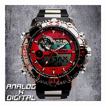 アナデジ デジアナ HPFS622-PGBK アナログ&デジタル 防水 ダイバー..