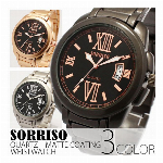 正規品SORRISOソリッソ アラビア数字の立体インデックスにメタルメッシュベル..