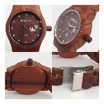 天然素材 木製腕時計 日付カレンダー 37mmケース WDW016-01 レディ..