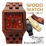 木製腕時計天然素材 木製腕時計 日付カレンダー セイコーインスツル ムーブメント..