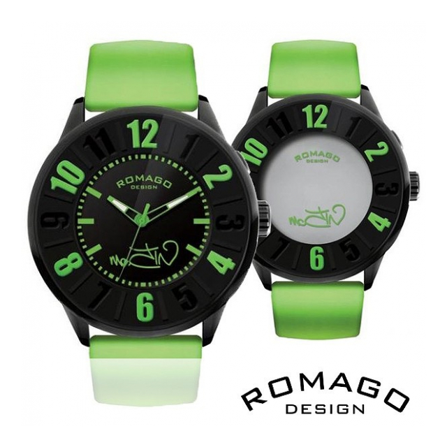 正規品 ROMAGO DESIGN腕時計 ロマゴデザイン RM007-0053ST-LUGR ヌメレーション メンズ腕時計
