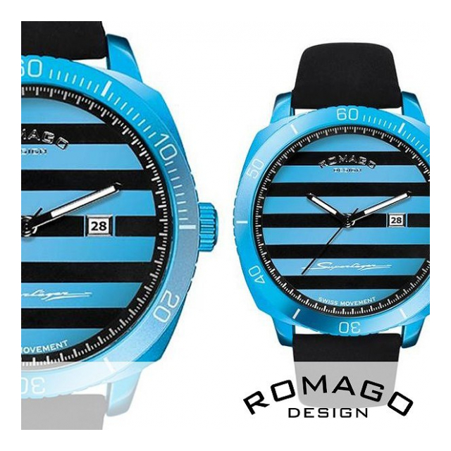 正規品 ROMAGO DESIGN腕時計 ロマゴデザイン RM049-0371ST-BU スーパーレジャー Superleger メンズ腕時計