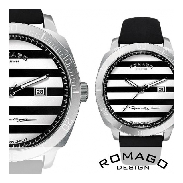 正規品 ROMAGO DESIGN腕時計 ロマゴデザイン RM049-0371ST-SV スーパーレジャー Superleger メンズ腕時計