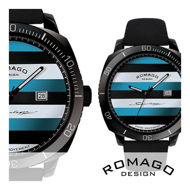 正規品 ROMAGO DESIGN腕時計 ロマゴデザイン RM049-0429ST-BK スーパーレジャー Superleger メンズ腕時計