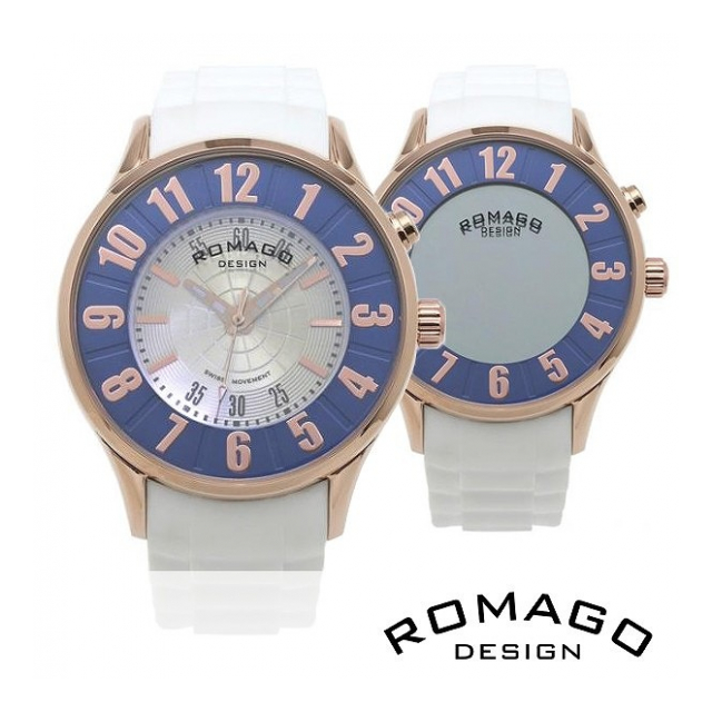 正規品 ROMAGO DESIGN腕時計 ロマゴデザイン RM068-0053PL-RGBU ヌメレーション レディース腕時計