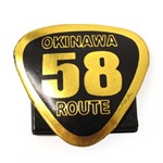 本革コインパース　沖縄　ルート58 （ROUTE58）　ブラック/ゴールド　（商品コード：319-407）