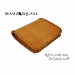 BEAMZSQUARE　バッファローレザーラウンドファスナーウォレット（片マチ仕..