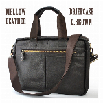 【特価20％OFF】MELLOWLEATHERメンズビジネスバッグ　シンプル牛革ブリーフケース