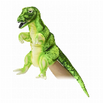 安全性・本物のような質感・ HANSA 製品『ハンドパペット　ティラノサウルス　グリーン50』【7758】