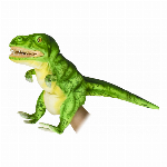 安全性・本物のような質感・ HANSA 製品『ハンドパペット　ティラノサウルス（開口）グリーン50』【7763】
