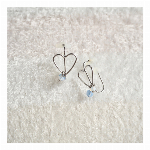 こども用イヤリング　キッズピナチョコ　淡色ビーズ×リング