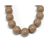 【日本製】12mm　イミテーションパール オリジナルベージュカラー　通し穴