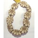 【日本製】4mm　イミテーションパール オリジナルベージュカラー　通し穴