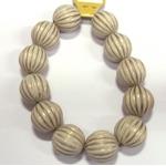 【日本製】6mm　イミテーションパール オリジナルベージュカラー　通し穴