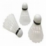 フェザーシャトルコック　3個入り　バドミントン【レジャー用】