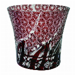 切子ガラス　オールド   青    ブルー　カップ　ガラス　グラス　日本食品衛生..