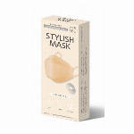 STYLISH 立体マスク 不織布 ライトグレー高性能/医療用クラス/4層/3D..