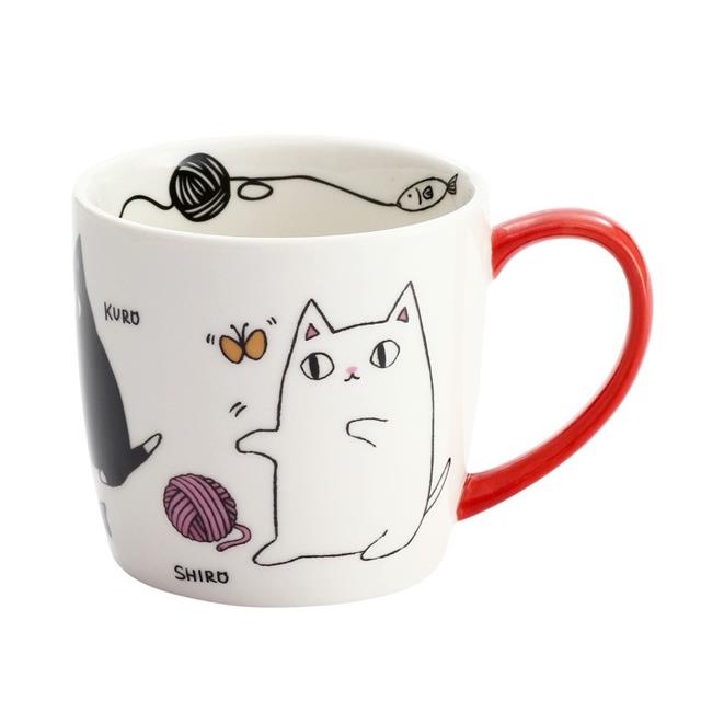 ■磁器単品■猫3兄弟マグカップ 好物