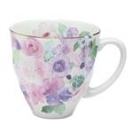 ■美濃焼単品■花工房湯呑 ブルー