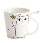 ■磁器単品■猫3兄弟しっぽマグカップ mike
