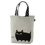■トートバッグ大 猫3兄弟kuro