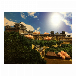 お城の復元全景ジオラマ模型