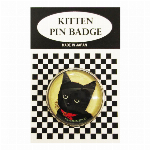 猫ピンバッチ　ねこピンズ ブラック Cat black 猫イラスト Cat Pins