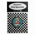 犬ピンバッジ ドッグｐｉｎｓ　ラブラドールレトリバー　ＢＫ 20mm