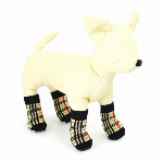 【L'ange】DOG SOCKS  check beige　S
