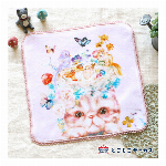 ハンドタオル ねこ「kyou wa donna hi?-ぼくのあたまに…-」