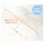 60cm ビニールジャンプ傘 透明 60本セット /型番#507