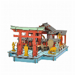 PUSUPUSU 3D Line 稲荷神社　No.4423　ダンボール工作キット