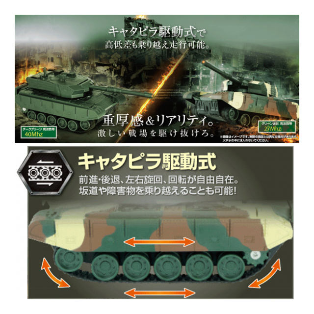 キャタピラ式 リアル戦車RC ブレイブダンクRC Ⅳ ブレイブタンク 砲撃シュミレーション搭載 キャタピラ式 リアル