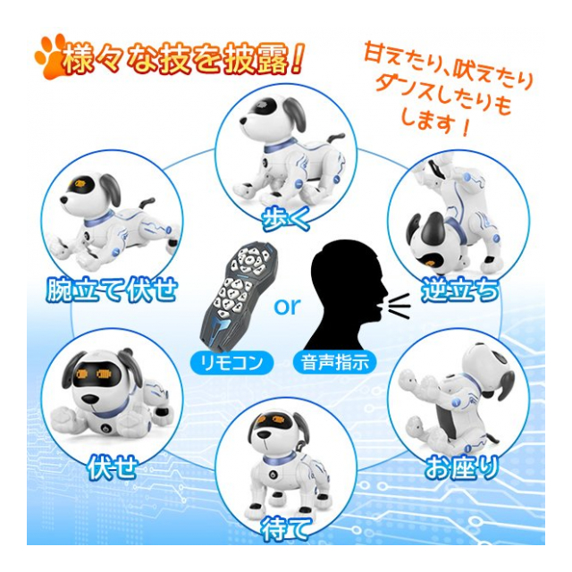 犬ロボット いぬのおもちゃ 歌う 踊る 逆立ち スタントドッグ Usb充電式 犬ロボット リモコン付 英語であそぶ 知育玩具 かわいい ぶさかわ ペットロボット 子供 キッズ 癒し クリスマス 犬型ロボット Stunt Dog 家ごもり 新犬dl 卸プライス Jp 品番 2104