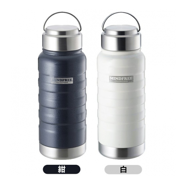 ステンレスボトル 水筒 550ml 丈夫 防錆 対傷 タフコート 保冷 保温 6時間 大きな氷 入る ダイレクトボトル 直飲み ボトル  折りたたみハンドル付 持ちやすい 吊り下げ ok ランチ サイズ キッチン用品 お弁当用品 スポーツ ◇ MINDFREE - 卸プライス.JP  [品番：20210423 ...