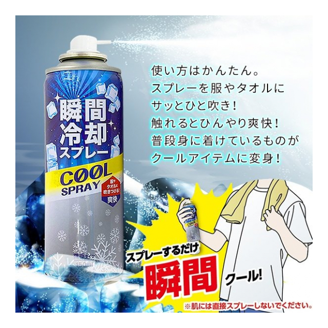 携帯スプレー12ml 瞬間冷却スプレー 300本セット 粗品 瞬間冷感 衣類にシュッとスプレーするだけで レジャーや旅行に最適 景品 バラマキ景品 日本製 携帯しやすいスプレー 販促品
