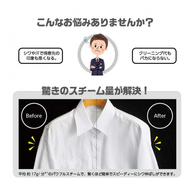 スチーマー 衣類 ハンディスチームアイロン シワ伸ばし 衣類スチーマー ハンガーにかけたまま アイロン掛け ＆ 消臭 スーツ ワイシャツ スラックス  ズボン スカート 連続スチーム パワフルスチーム 洗濯用品 家電 新生活 ◇ 衣類スチーマーHSU - 卸プライス.JP [品番 ...