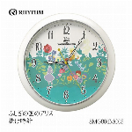 壁掛け時計 おしゃれ リズム株式会社 Disney ディズニー ふしぎの国のアリス 掛時計 8MG804MC05 高輝度蓄光 夜光る 蛍光 チェシャ猫 アリス リビング時計 子供部屋 新生活 新築祝い 結婚祝い ◇ アリス時計4903456213009